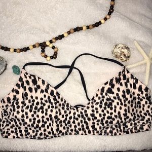 Cheetah Print Bikini Top
